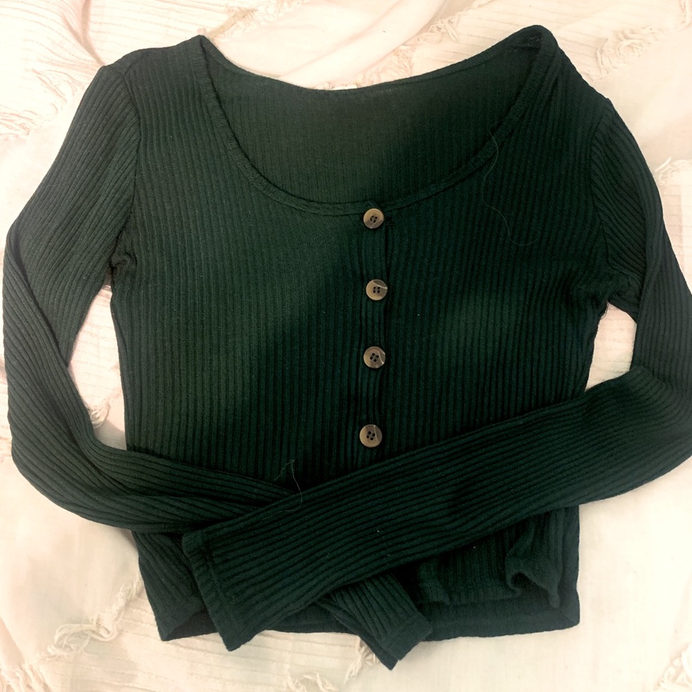 Button down crop top